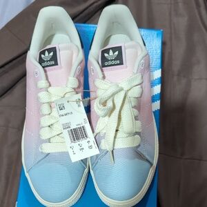 Adidas Stan Smith  Originals Size 7 Pink and Blue Gradient Sneakers NWTS